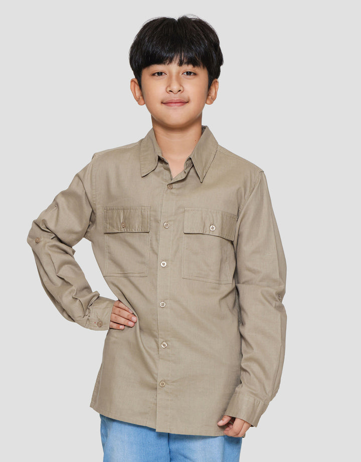 Nevada Checko Pocket Duo Kemeja Anak Laki-Laki