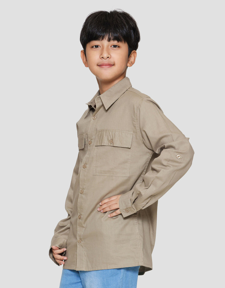 Nevada Checko Pocket Duo Kemeja Anak Laki-Laki