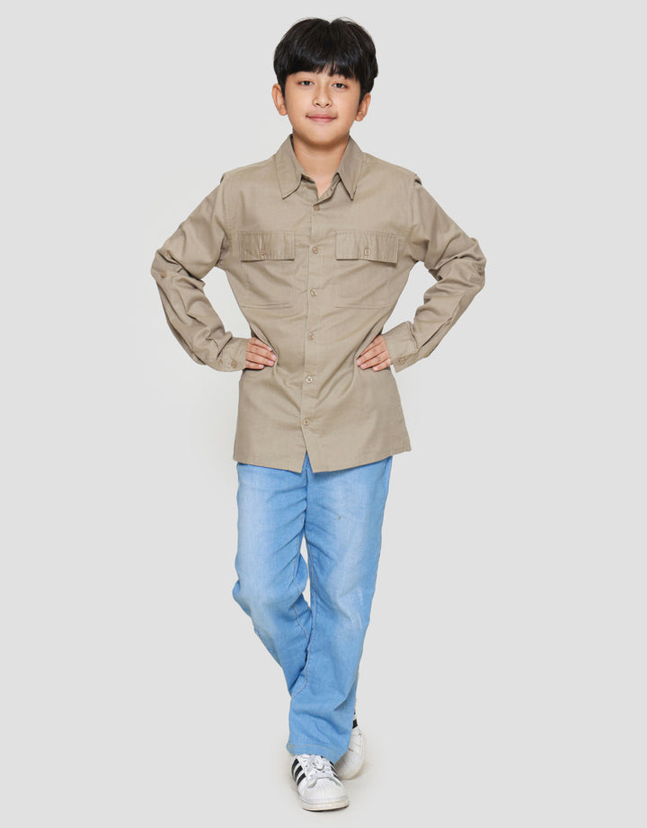 Nevada Checko Pocket Duo Kemeja Anak Laki-Laki