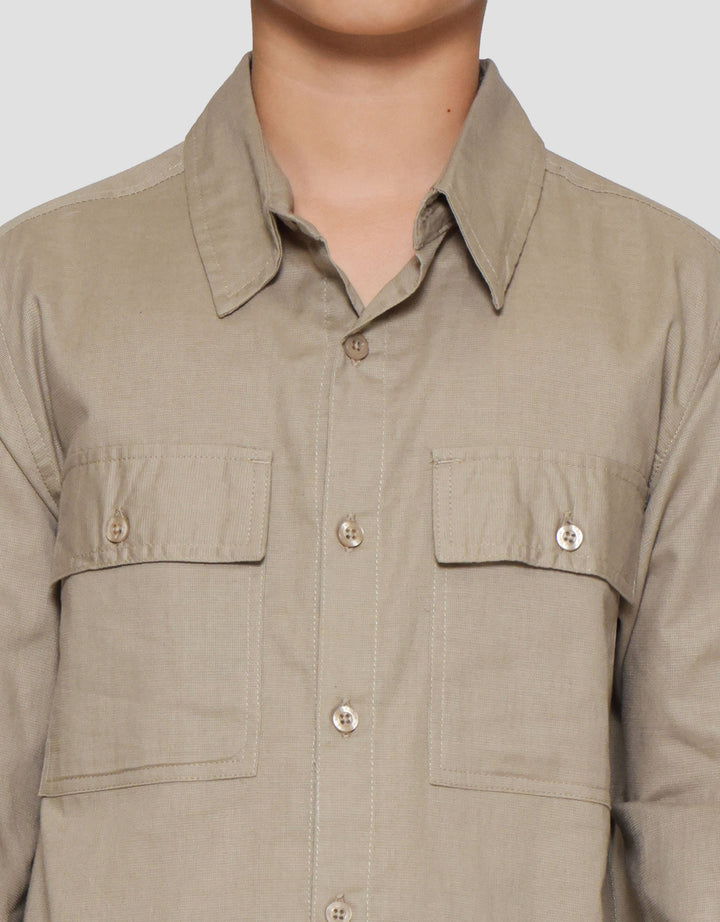 Nevada Checko Pocket Duo Kemeja Anak Laki-Laki