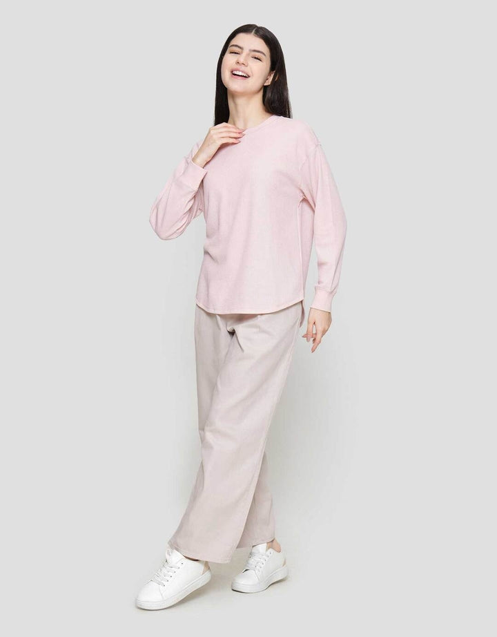 SUKO WAFFLE KAOS LENGAN PANJANG WANITA