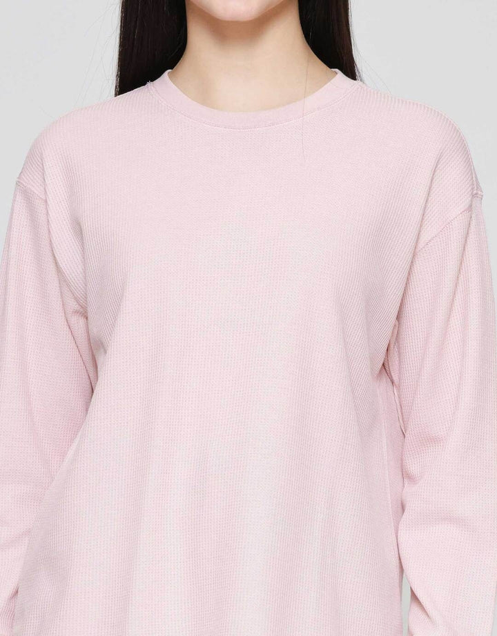 SUKO WAFFLE KAOS LENGAN PANJANG WANITA