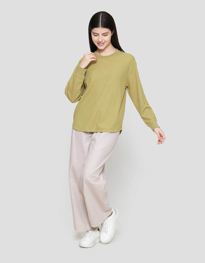 SUKO WAFFLE KAOS LENGAN PANJANG WANITA