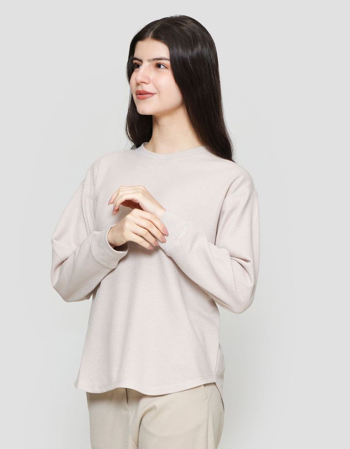 SUKO WAFFLE KAOS LENGAN PANJANG WANITA