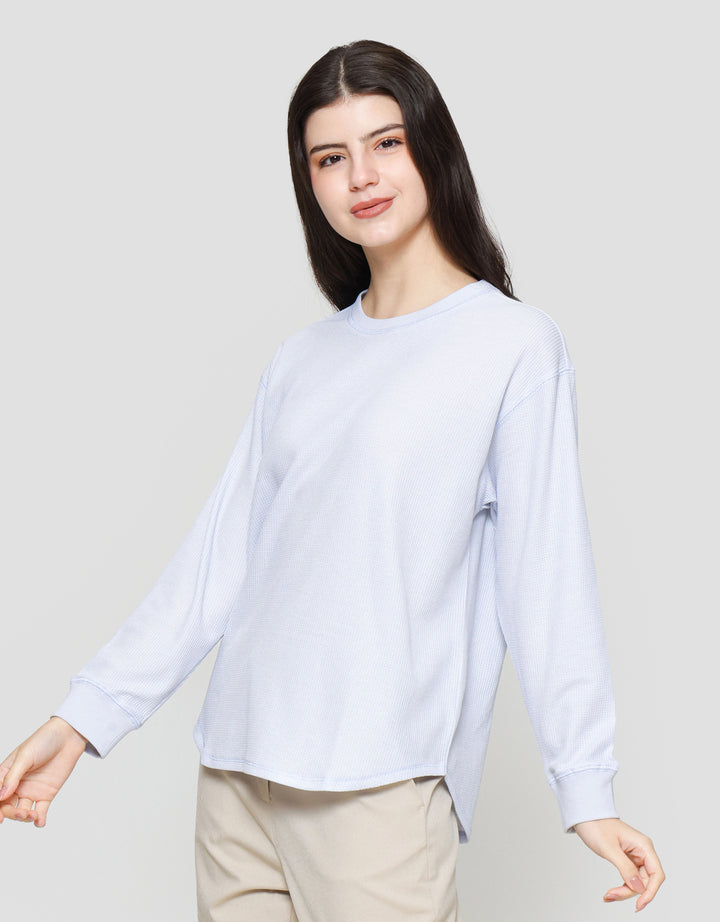 Suko Waffle Kaos Lengan Panjang Wanita