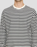Cole Round Neck Stripe Texture Sweater Pria