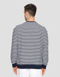 Cole Round Neck Stripe Texture Men's Sweater