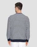 Cole Round Neck Stripe Texture Sweater Pria