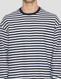 Cole Round Neck Stripe Texture Sweater Pria