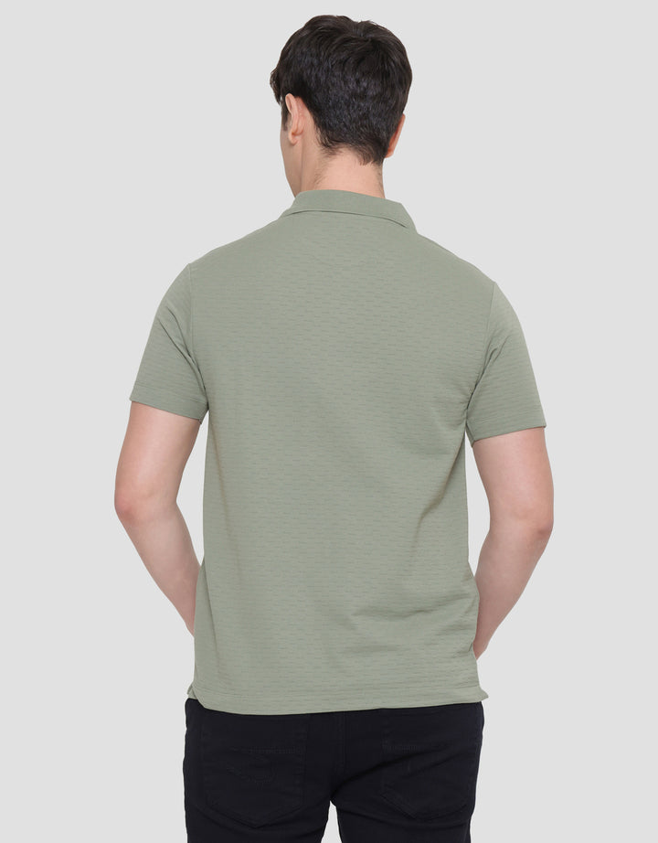 Cole Solid Repeat Texture Men's Polo Shirt