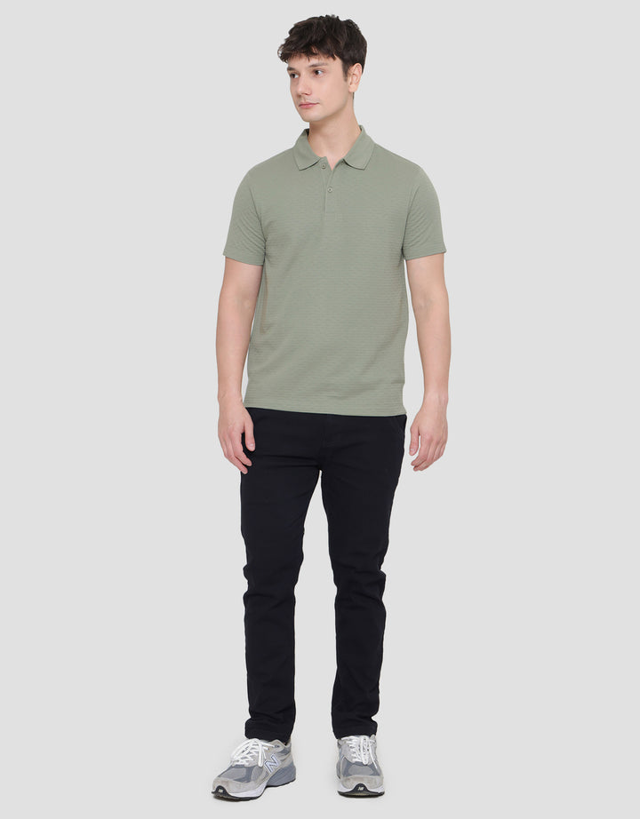 Cole Solid Repeat Texture Kaos Polo Pria