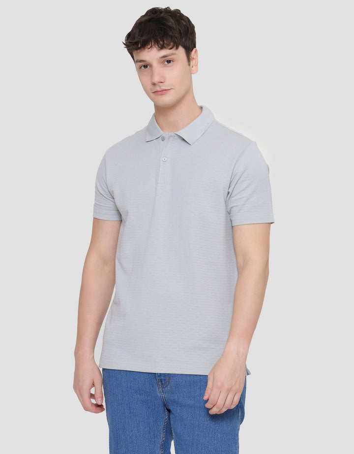 Cole Solid Repeat Texture Men's Polo Shirt