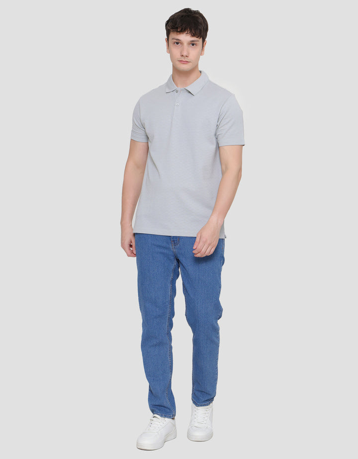 Cole Solid Repeat Texture Men's Polo Shirt