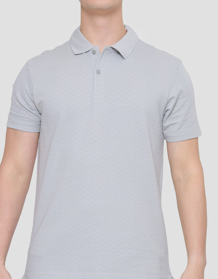 Cole Solid Repeat Texture Men's Polo Shirt