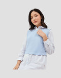 Graphis Dress Rompi Motif Garis Wanita