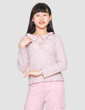 Nevada Flap Butterfly Collar With Embro Kaos Anak Perempuan