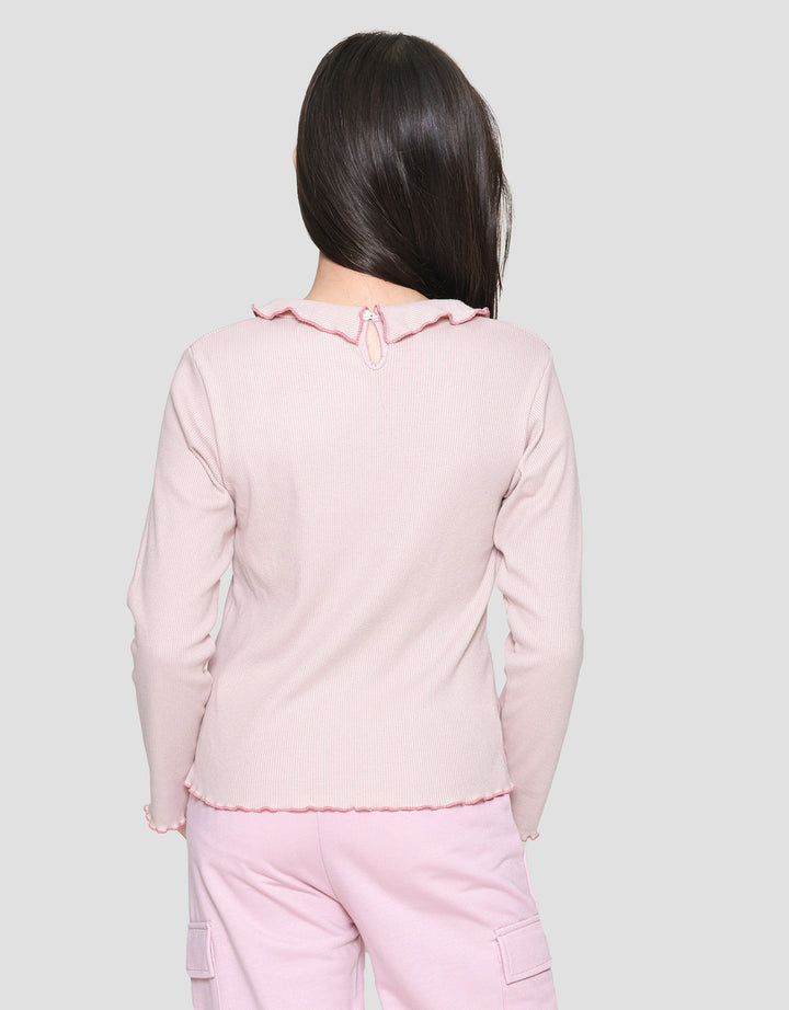Nevada Flap Butterfly Collar With Embro Kaos Anak Perempuan