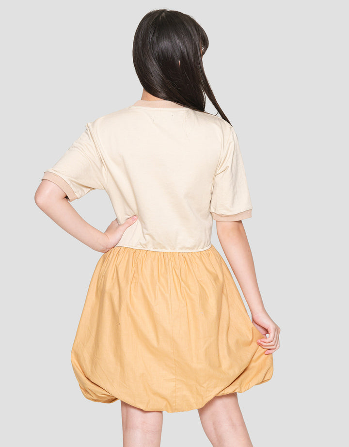 Nevada Balloon Combi Midi Dress Anak Perempuan