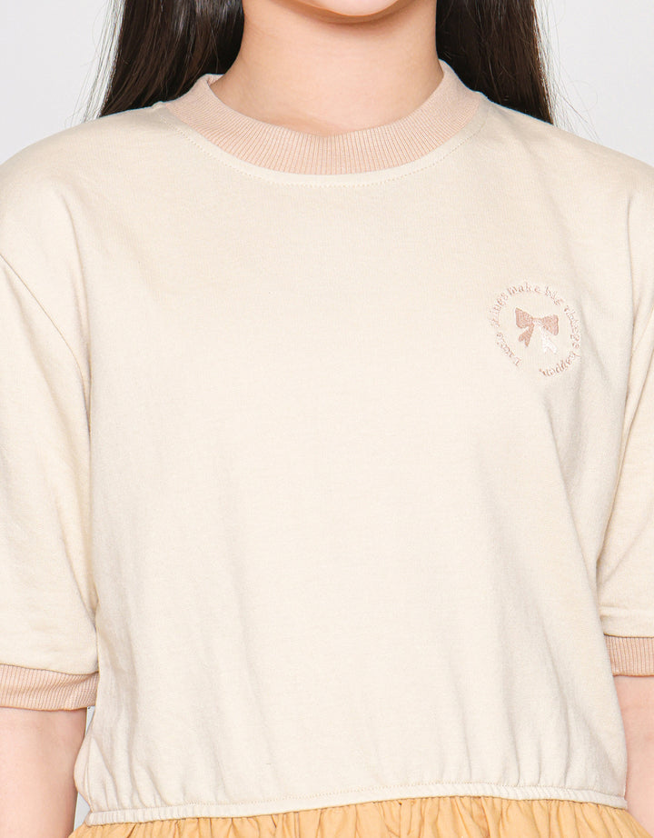 Nevada Balloon Combi Midi Dress Anak Perempuan