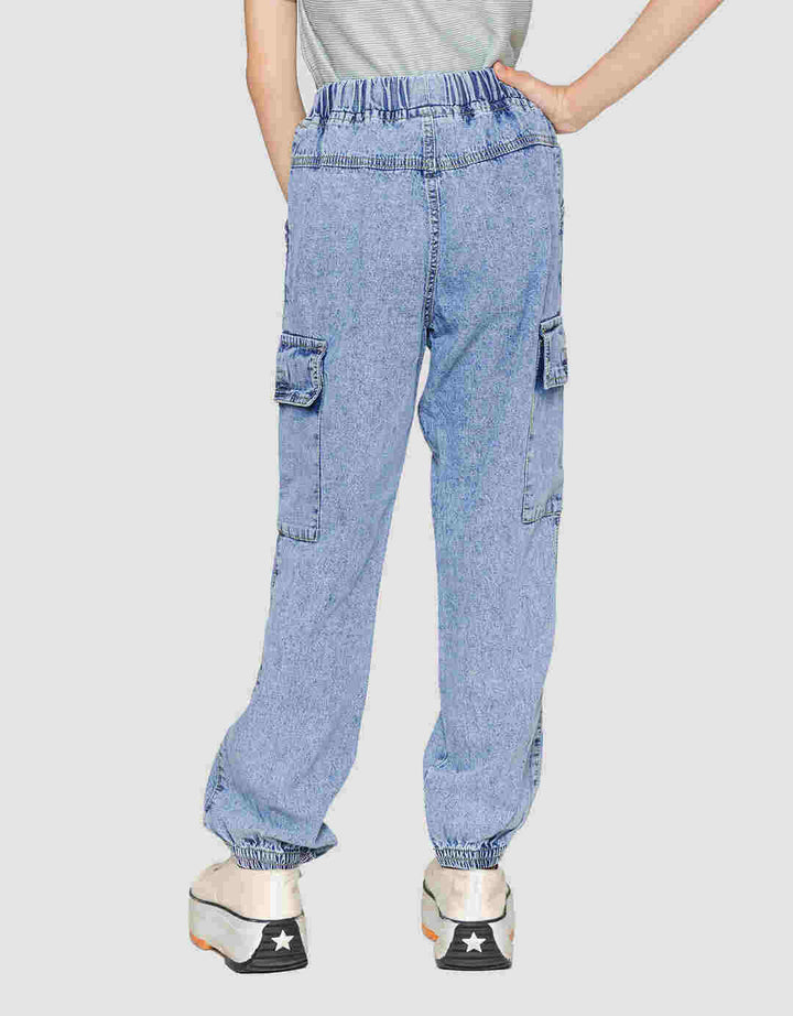 Nevada Jogger Cargo Denim Celana Anak Perempuan