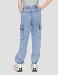 Nevada Jogger Cargo Denim Celana Anak Perempuan