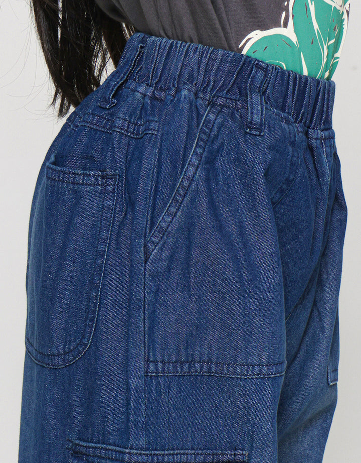 Nevada Denim Casual Wideleg Cargo Pants for Girls