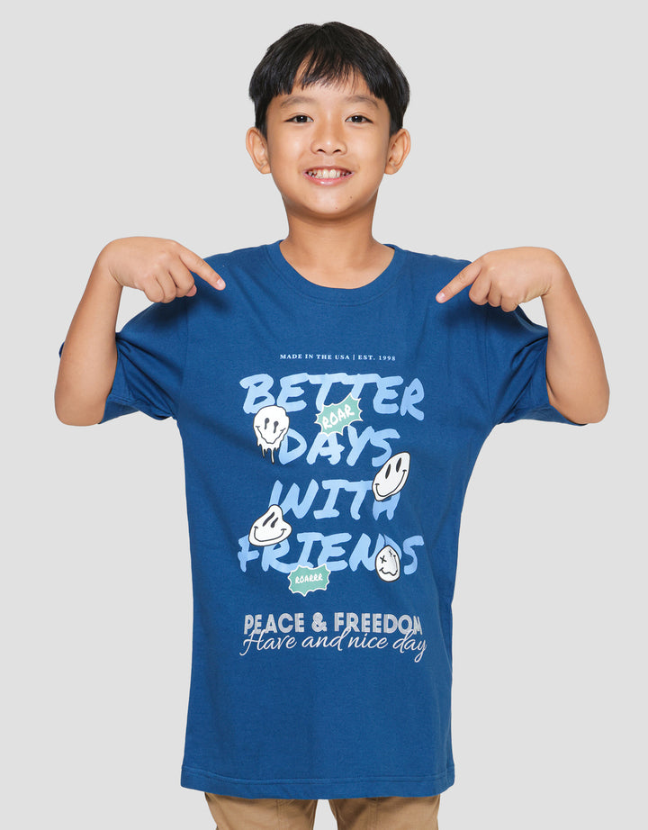 Nevada Print Wording Patch1 Kaos Lengan Pendek Anak Laki-Laki