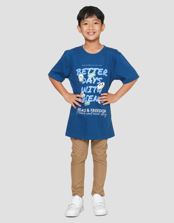 Nevada Print Wording Patch1 Kaos Lengan Pendek Anak Laki-Laki