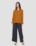 Nevada Regular Rayon Slub Kemeja Lengan Panjang Wanita