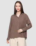 Nevada Regular Rayon Slub Kemeja Lengan Panjang Wanita