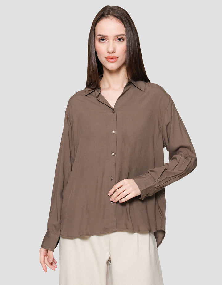 Nevada Regular Rayon Slub Women's Long Sleeve Shirt