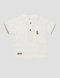 Little M Stripe Henley Kaos Bayi Laki-laki