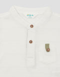Little M Stripe Henley Kaos Bayi Laki-laki