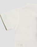Little M Stripe Henley Kaos Bayi Laki-laki