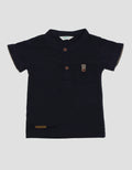 Little M Henley Stripe Tekstur Tawon Kaos Anak Laki-Laki