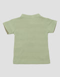 Little M Henley Stripe Tekstur Kaos Anak Laki-Laki
