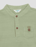 Little M Henley Stripe Tekstur Kaos Anak Laki-Laki