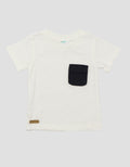 Little M Slub Combi Woven Boys T-Shirt Pocket