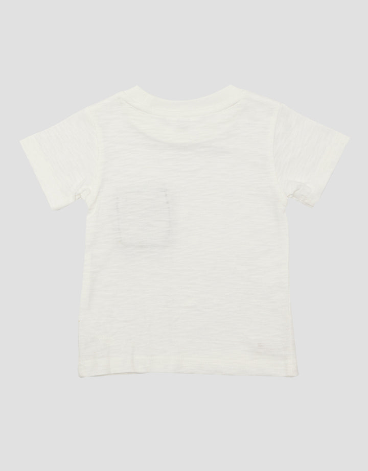 Little M Slub Combi Woven Boys T-Shirt Pocket