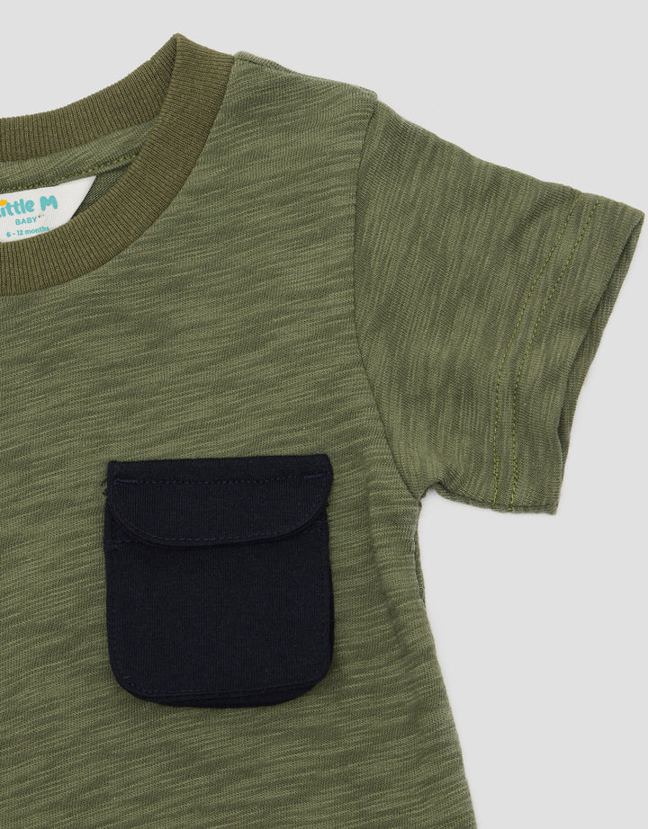 Little M Pocket Combi Kaos Bayi Laki-laki