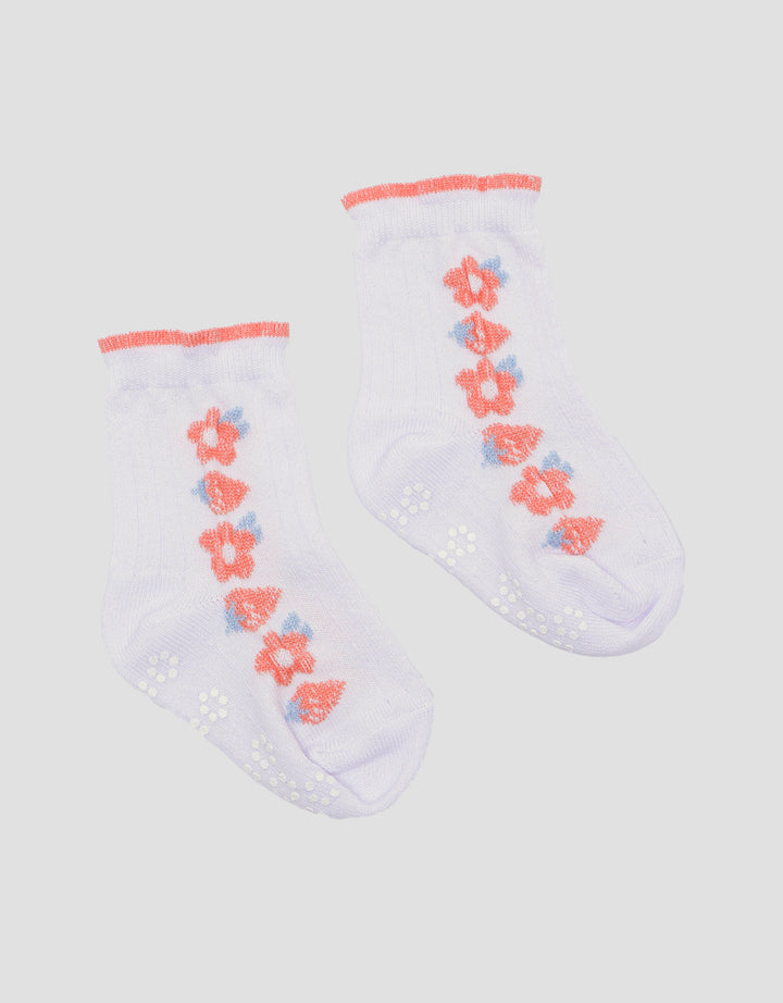 Pipiniko Strawberry Flower Kaus Kaki Anak Perempuan