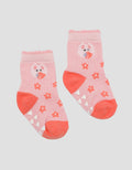 Pipiniko Print Strawberry Flower Kaus Kaki Anak Perempuan