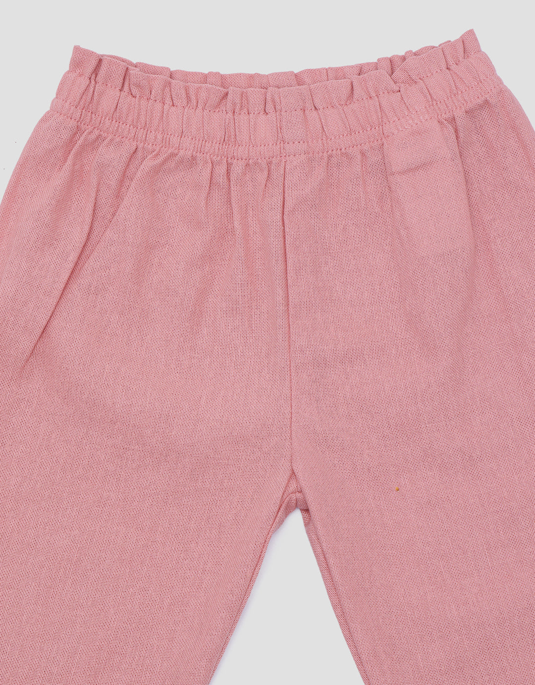 Little M Waffle With Pants Woven Baby Girl Clothes Set