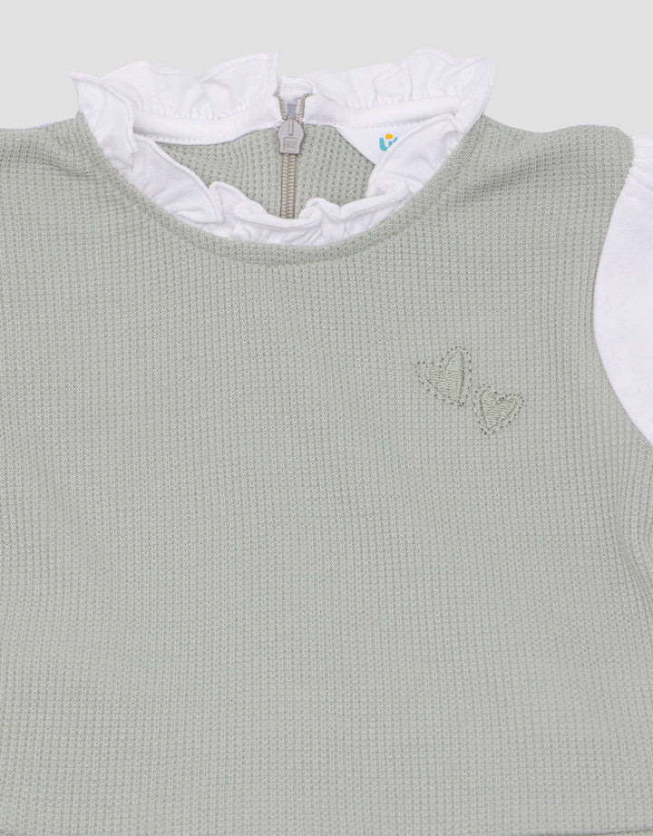 Little M Waffle Girls Clothing Set