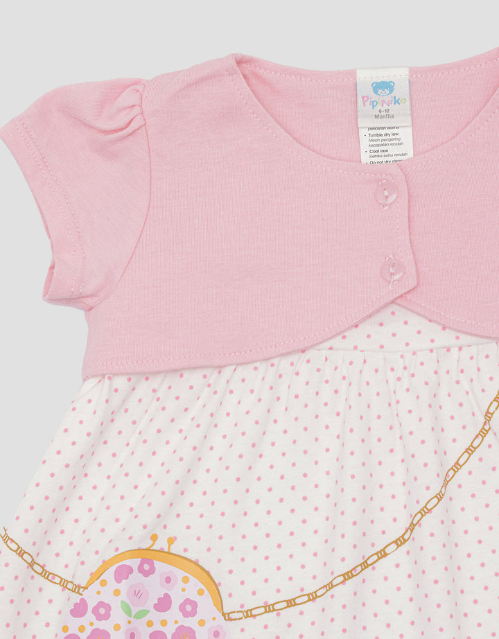 Pipiniko Bag With Cardigan Midi Dress for Girls