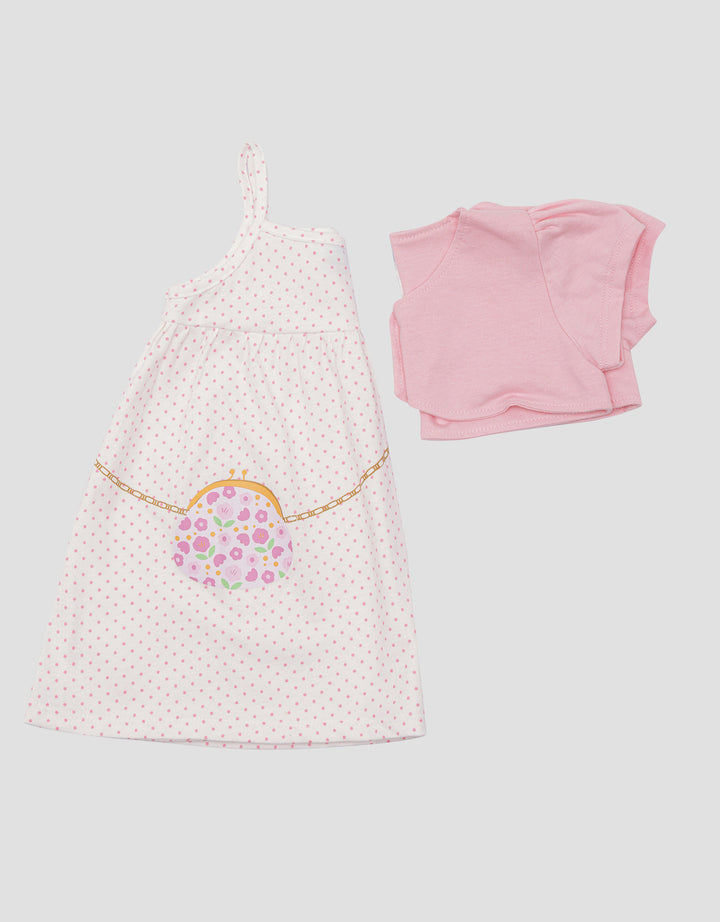 Pipiniko Bag With Cardigan Midi Dress for Girls