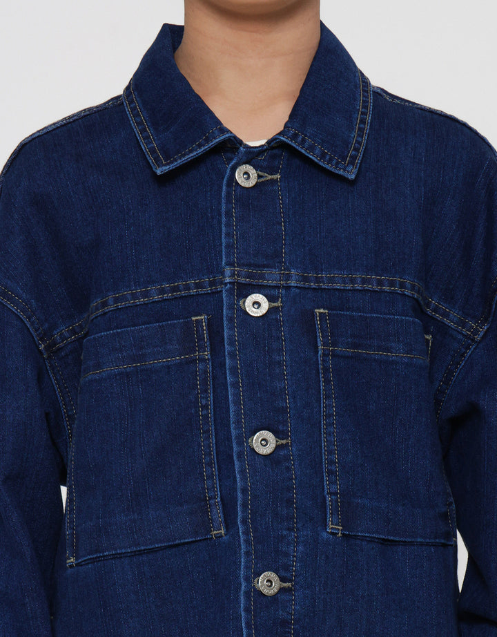 Nevada Denim With Pocket Jaket Anak Laki-Laki