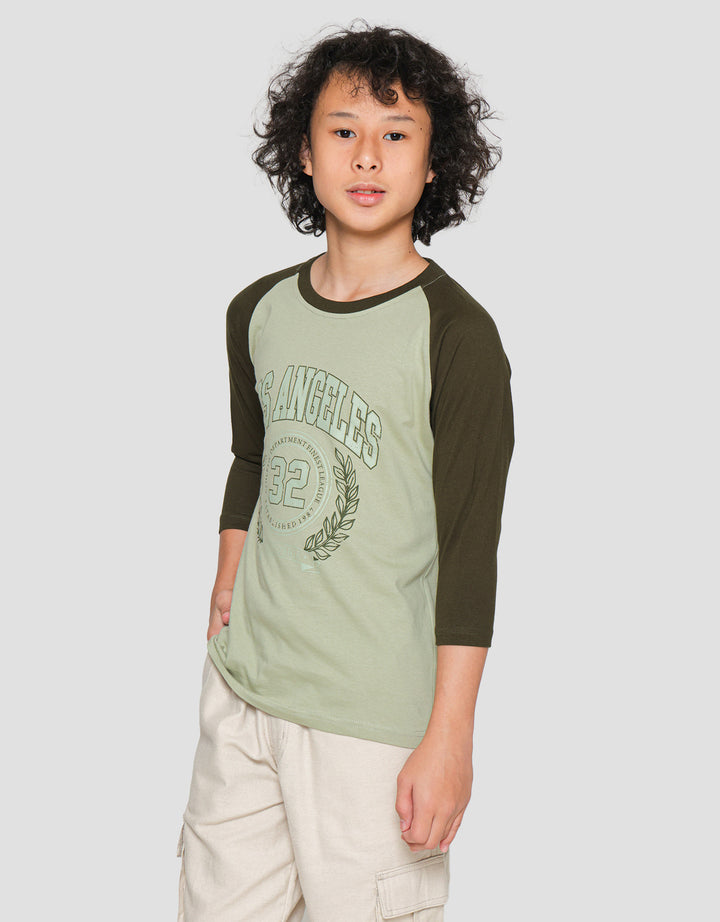 Nevada Raglan Print Los Angeles 32 Kaos Anak Laki-Laki