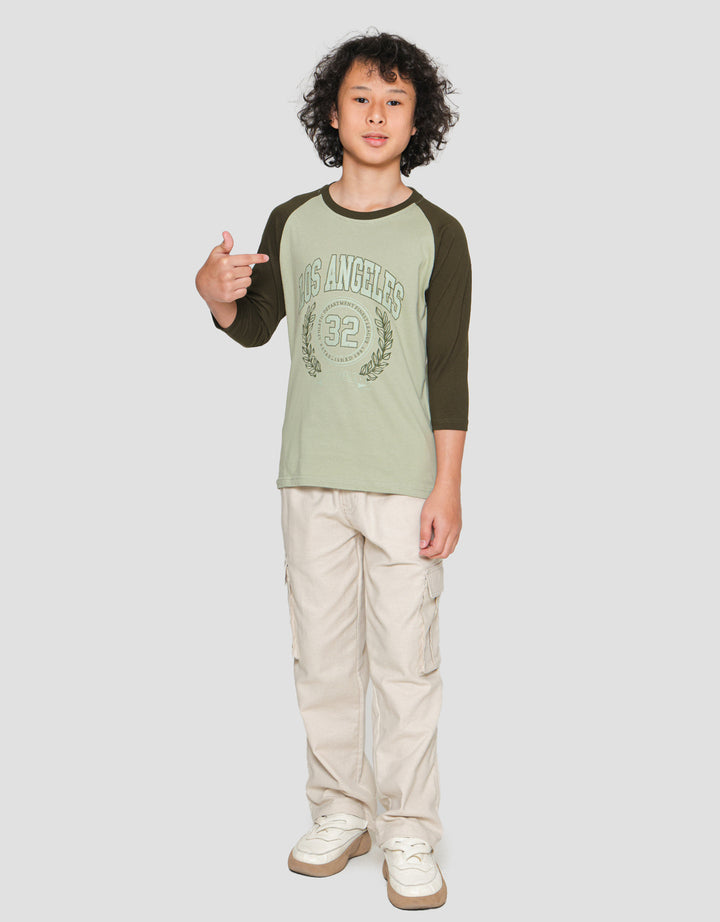 Nevada Raglan Print Los Angeles 32 Kaos Anak Laki-Laki