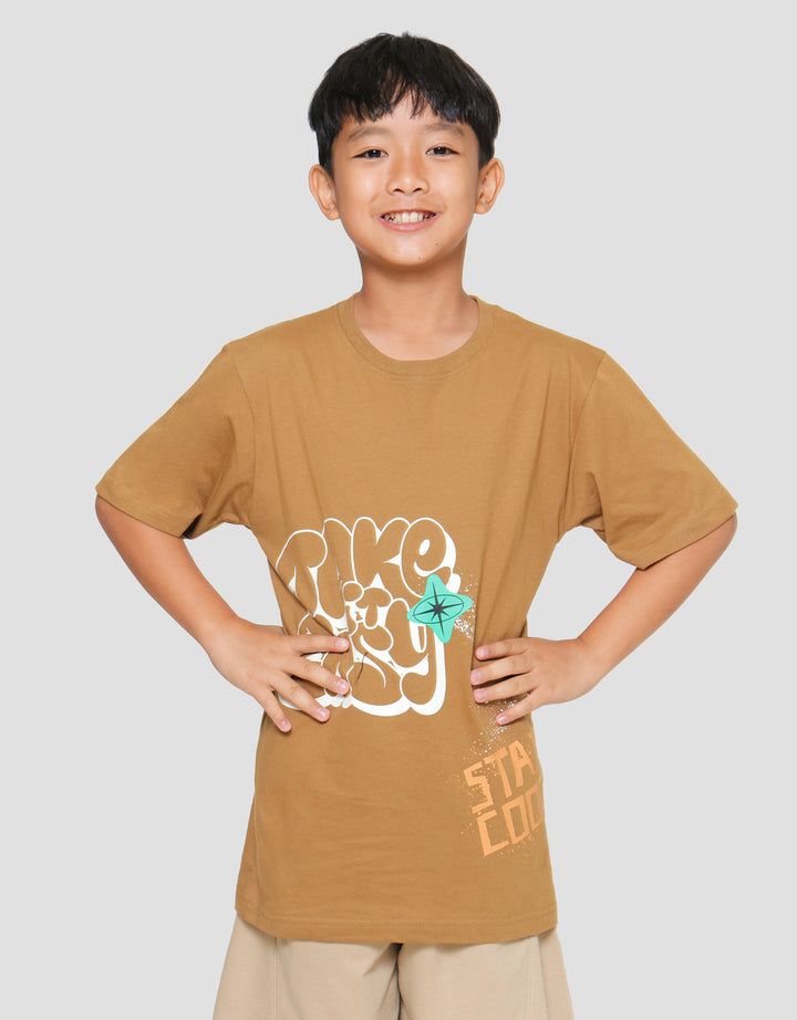 Nevada Print Take It Easy Kaos Lengan Pendek Anak Laki-Laki